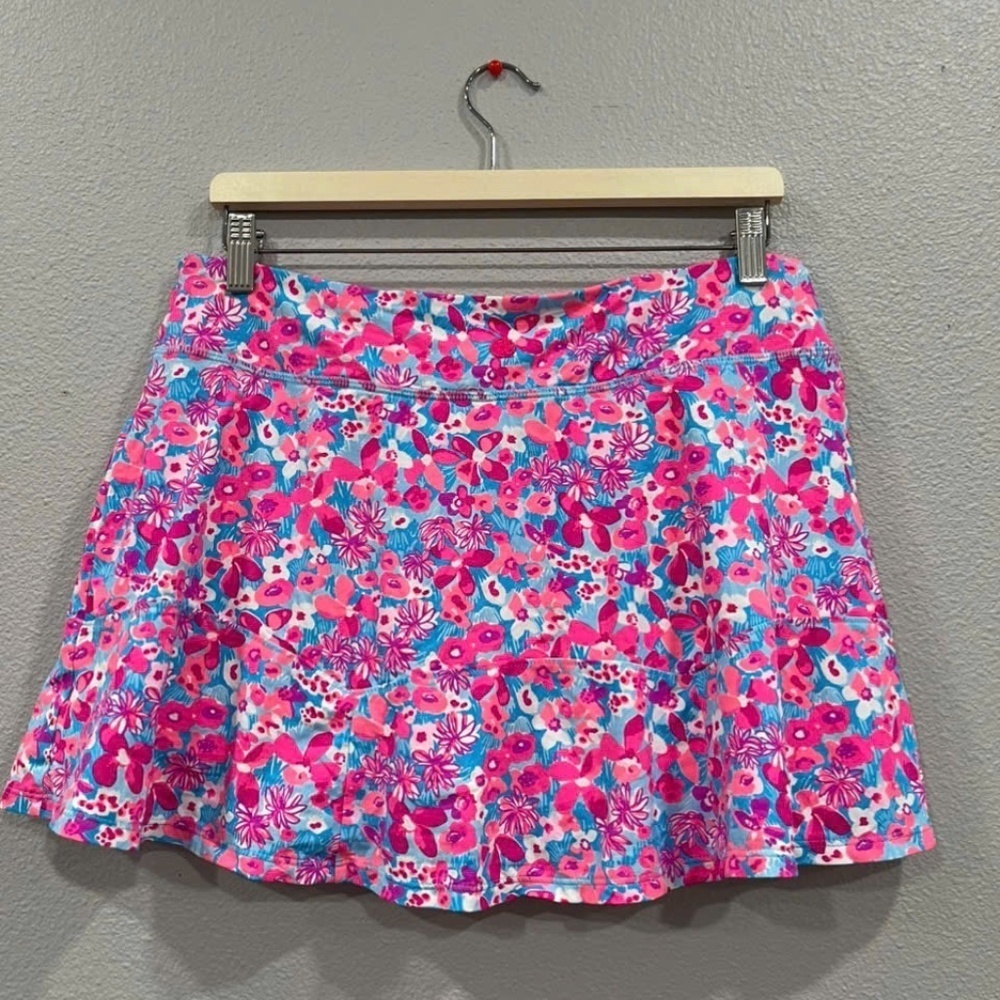 NWOT Lilly Pulitzer Aura Pink BABY BLOOMER CORRINE SKORT Luxletic 13" Skirt - Picture 2 of 5